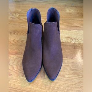 Blondo Women’s size 10 waterproof brown/mocha genuine suede leather booties, NWT